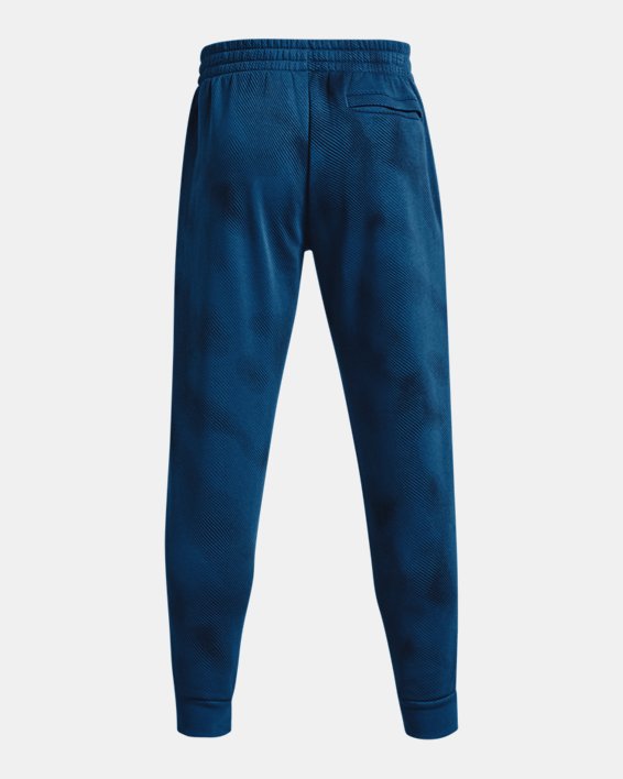 Men's UA Rival Fleece Printed Joggers, Blue, pdpMainDesktop image number 5